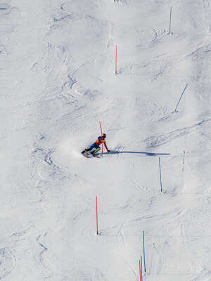 Para skieur slalom à Tignes